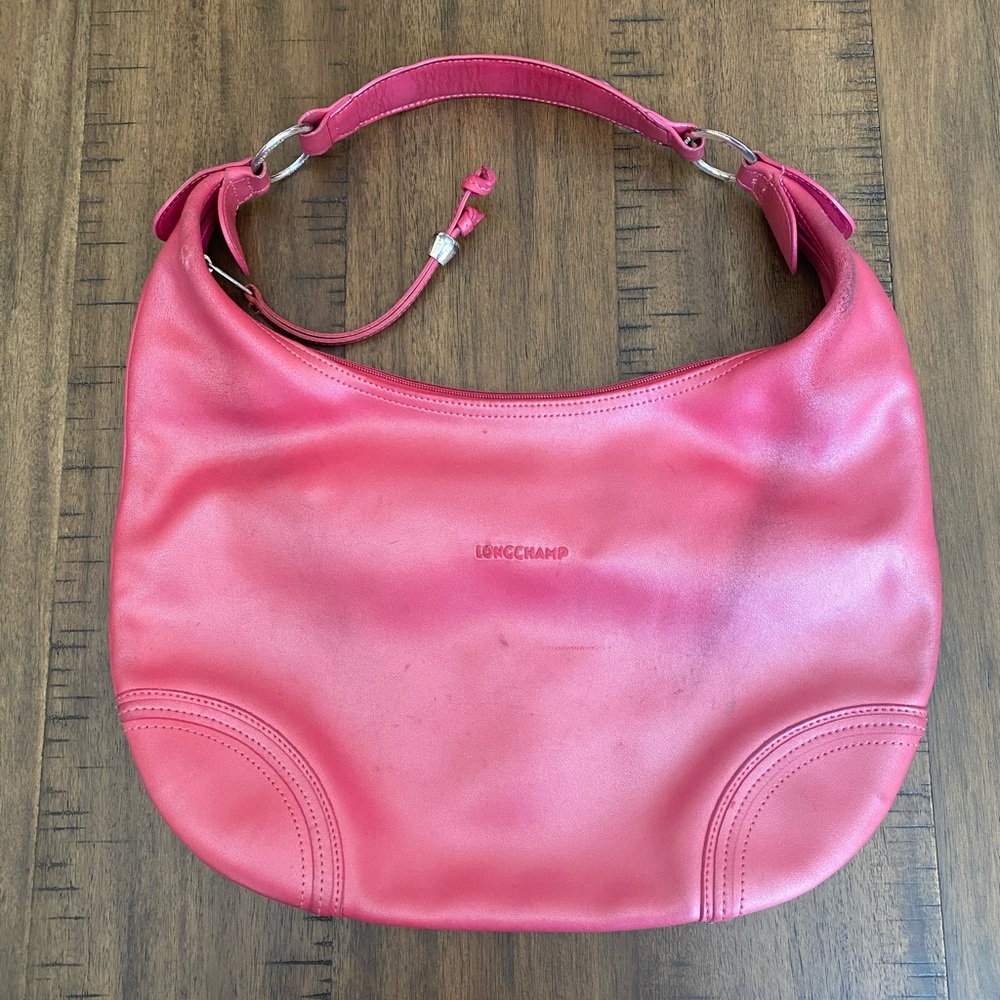 Longchamp pink hobo purse